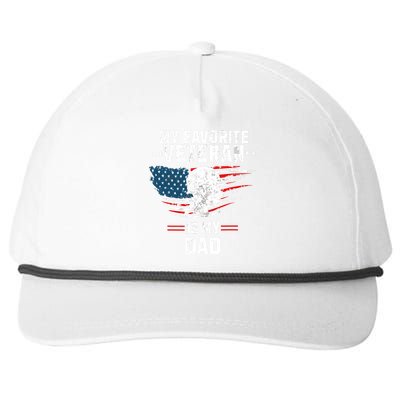 Veterans Day My Favorite Veteran Is My Dad Kids Snapback Five-Panel Rope Hat