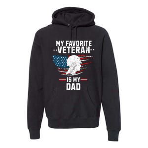 Veterans Day My Favorite Veteran Is My Dad Kids Premium Hoodie