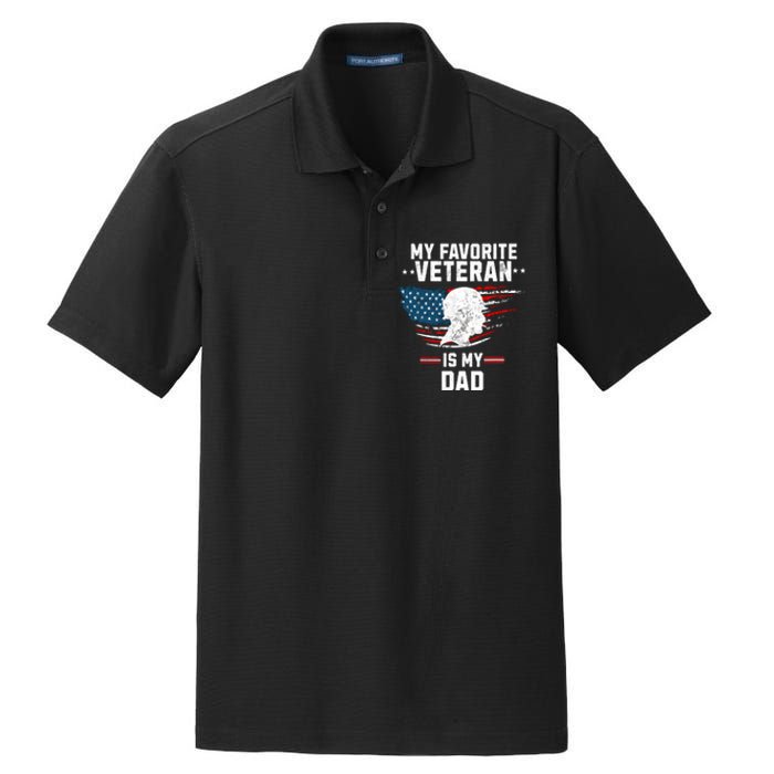 Veterans Day My Favorite Veteran Is My Dad Kids Dry Zone Grid Polo