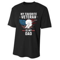 Veterans Day My Favorite Veteran Is My Dad Kids Performance Sprint T-Shirt