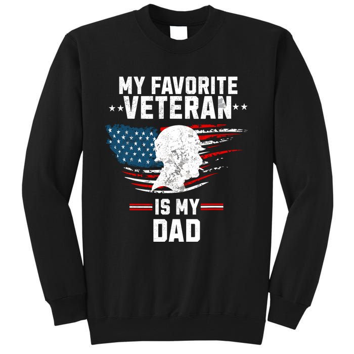 Veterans Day My Favorite Veteran Is My Dad Kids Tall Sweatshirt