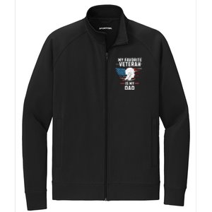 Veterans Day My Favorite Veteran Is My Dad Kids Stretch Full-Zip Cadet Jacket