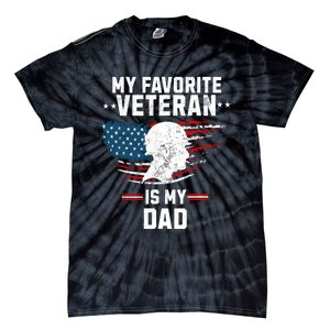 Veterans Day My Favorite Veteran Is My Dad Kids Tie-Dye T-Shirt