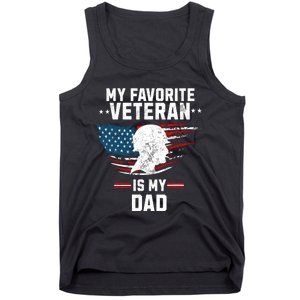 Veterans Day My Favorite Veteran Is My Dad Kids Tank Top