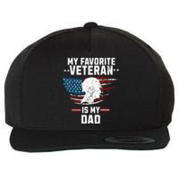 Veterans Day My Favorite Veteran Is My Dad Kids Wool Snapback Cap