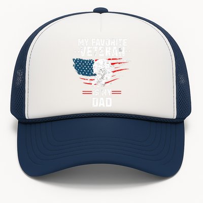 Veterans Day My Favorite Veteran Is My Dad Kids Trucker Hat