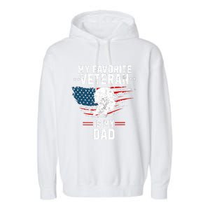 Veterans Day My Favorite Veteran Is My Dad Kids Garment-Dyed Fleece Hoodie