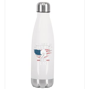 Veterans Day My Favorite Veteran Is My Dad Kids Stainless Steel Insulated Water Bottle