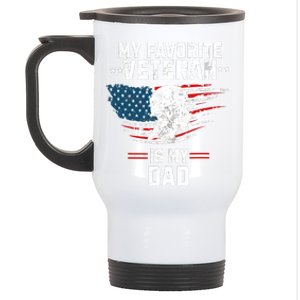 Veterans Day My Favorite Veteran Is My Dad Kids Stainless Steel Travel Mug