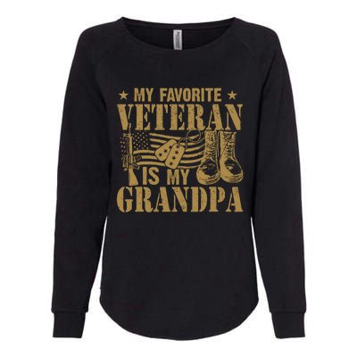 Veterans Day My Favorite Veteran Is My Grandpa Womens California Wash Sweatshirt