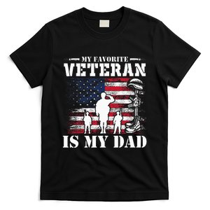 Veterans Day Military My Favorite Veteran Is My Dad Kids T-Shirt