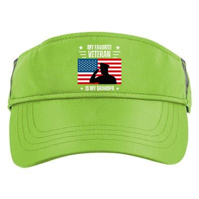 Veterans Day Military My Favorite Veteran Is My Grandpa Adult Drive Performance Visor