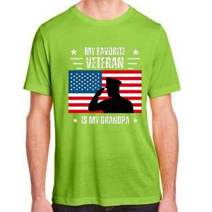 Veterans Day Military My Favorite Veteran Is My Grandpa Adult ChromaSoft Performance T-Shirt