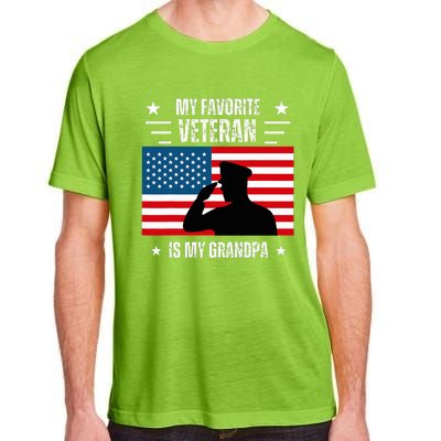 Veterans Day Military My Favorite Veteran Is My Grandpa Adult ChromaSoft Performance T-Shirt