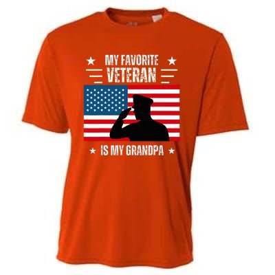 Veterans Day Military My Favorite Veteran Is My Grandpa Cooling Performance Crew T-Shirt