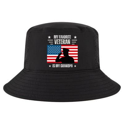 Veterans Day Military My Favorite Veteran Is My Grandpa Cool Comfort Performance Bucket Hat