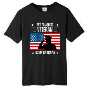 Veterans Day Military My Favorite Veteran Is My Grandpa Tall Fusion ChromaSoft Performance T-Shirt