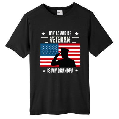 Veterans Day Military My Favorite Veteran Is My Grandpa Tall Fusion ChromaSoft Performance T-Shirt