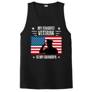 Veterans Day Military My Favorite Veteran Is My Grandpa PosiCharge Competitor Tank