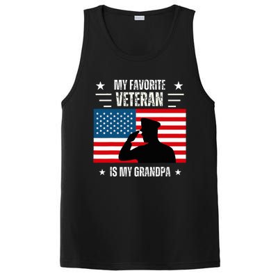 Veterans Day Military My Favorite Veteran Is My Grandpa PosiCharge Competitor Tank