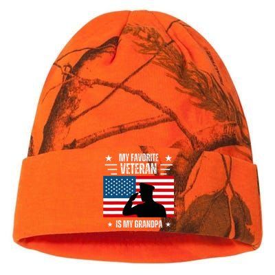 Veterans Day Military My Favorite Veteran Is My Grandpa Kati Licensed 12" Camo Beanie