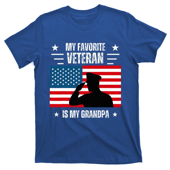 Veterans Day Military My Favorite Veteran Is My Grandpa T-Shirt