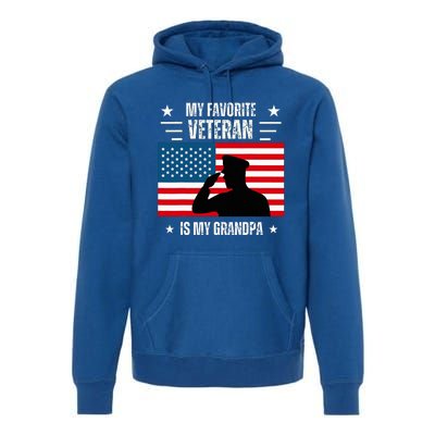 Veterans Day Military My Favorite Veteran Is My Grandpa Premium Hoodie