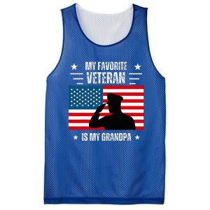 Veterans Day Military My Favorite Veteran Is My Grandpa Mesh Reversible Basketball Jersey Tank