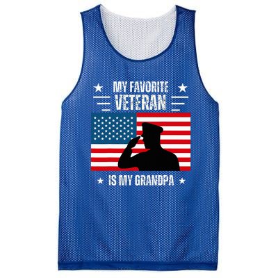 Veterans Day Military My Favorite Veteran Is My Grandpa Mesh Reversible Basketball Jersey Tank