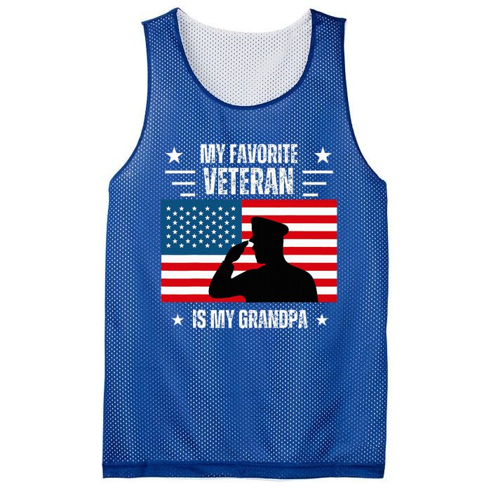 Veterans Day Military My Favorite Veteran Is My Grandpa Mesh Reversible Basketball Jersey Tank