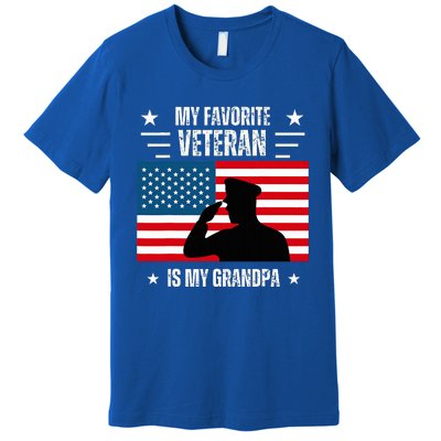 Veterans Day Military My Favorite Veteran Is My Grandpa Premium T-Shirt