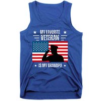 Veterans Day Military My Favorite Veteran Is My Grandpa Tank Top