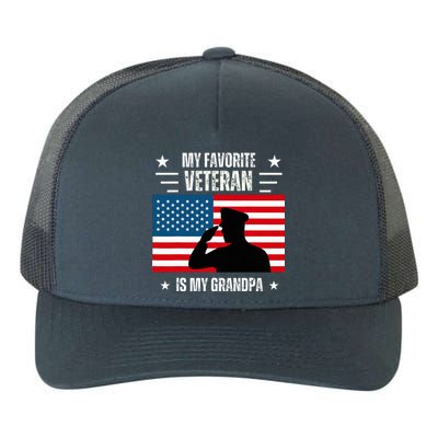 Veterans Day Military My Favorite Veteran Is My Grandpa Yupoong Adult 5-Panel Trucker Hat