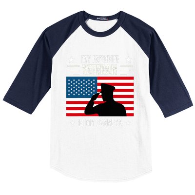 Veterans Day Military My Favorite Veteran Is My Grandpa Baseball Sleeve Shirt