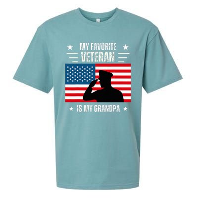 Veterans Day Military My Favorite Veteran Is My Grandpa Sueded Cloud Jersey T-Shirt