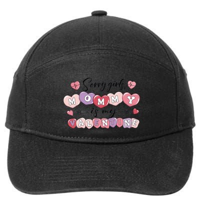 ValentineS Day Mommy Is My Valentine Son Gift Idea Funny Gift 7-Panel Snapback Hat