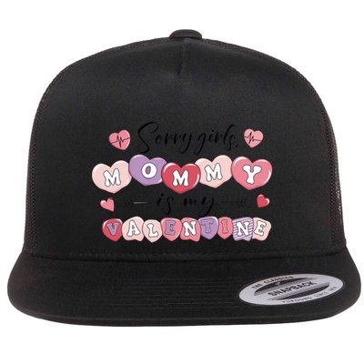 ValentineS Day Mommy Is My Valentine Son Gift Idea Funny Gift Flatbill Hat