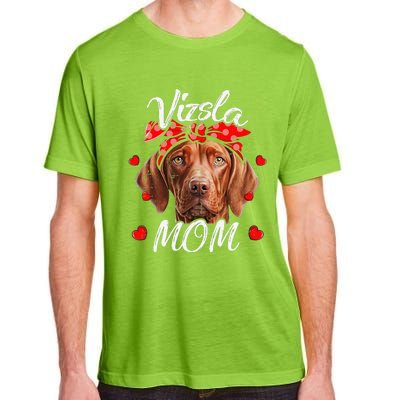 Vizsla Dog Mom Vizsla Mom Puppy Funny Mothers Day Adult ChromaSoft Performance T-Shirt