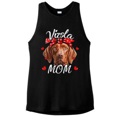 Vizsla Dog Mom Vizsla Mom Puppy Funny Mothers Day Ladies PosiCharge Tri-Blend Wicking Tank