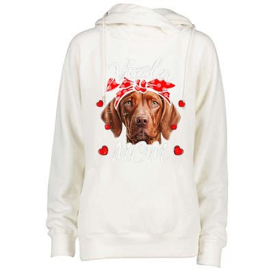 Vizsla Dog Mom Vizsla Mom Puppy Funny Mothers Day Womens Funnel Neck Pullover Hood