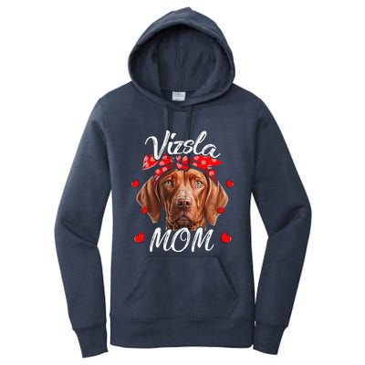 Vizsla Dog Mom Vizsla Mom Puppy Funny Mothers Day Women's Pullover Hoodie