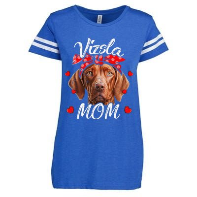 Vizsla Dog Mom Vizsla Mom Puppy Funny Mothers Day Enza Ladies Jersey Football T-Shirt