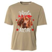 Vizsla Dog Mom Vizsla Mom Puppy Funny Mothers Day Cooling Performance Crew T-Shirt