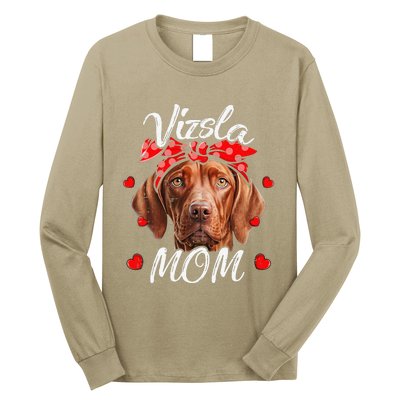 Vizsla Dog Mom Vizsla Mom Puppy Funny Mothers Day Long Sleeve Shirt