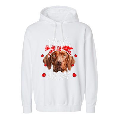 Vizsla Dog Mom Vizsla Mom Puppy Funny Mothers Day Garment-Dyed Fleece Hoodie