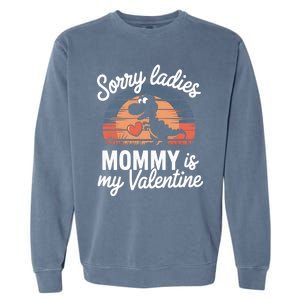 ValentineS Day Mommy Saurus Valentine Cute Gift Garment-Dyed Sweatshirt