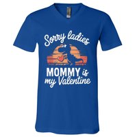 ValentineS Day Mommy Saurus Valentine Cute Gift V-Neck T-Shirt