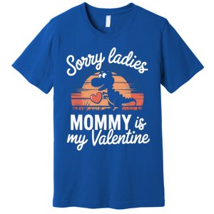 ValentineS Day Mommy Saurus Valentine Cute Gift Premium T-Shirt