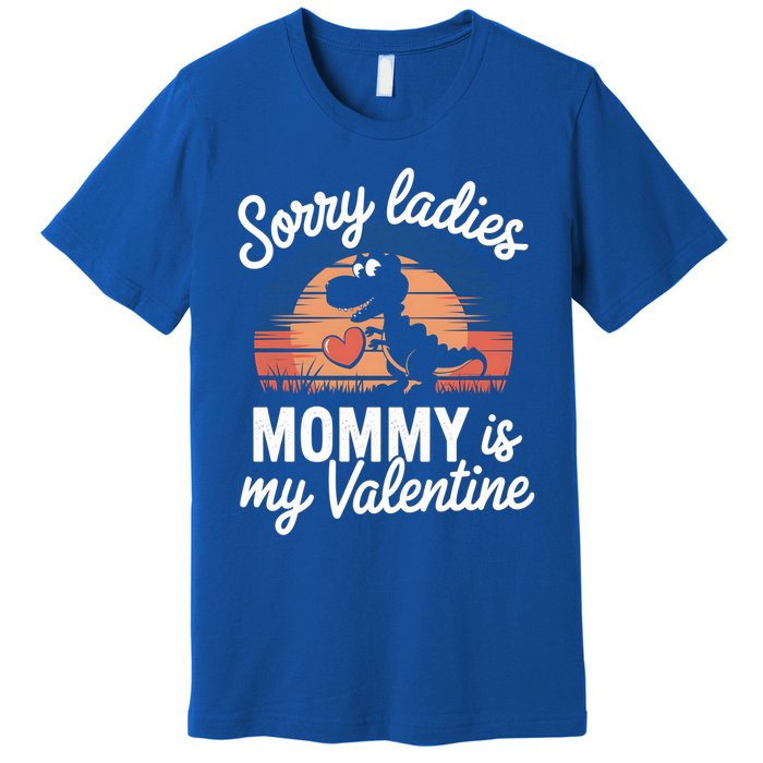 ValentineS Day Mommy Saurus Valentine Cute Gift Premium T-Shirt