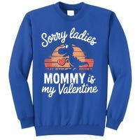 ValentineS Day Mommy Saurus Valentine Cute Gift Tall Sweatshirt